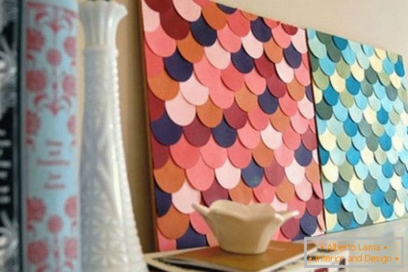 Как да украсите стената с хартиени занаяти