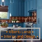 Кухненски мебели в синьо