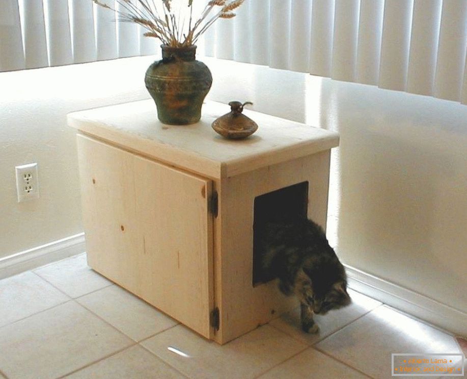 Котка къща от кутии
