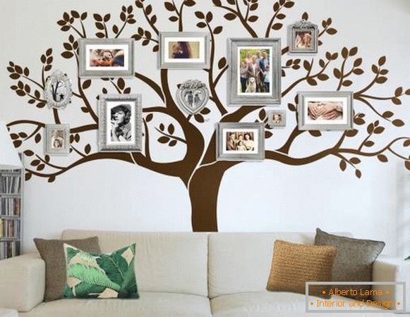 Семейно дърво - стикери за декорация на стени
