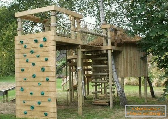 sportivnyy-детски комплекс от дърво