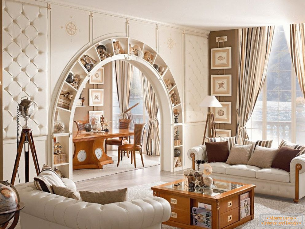 Комбинацията от арката и стила на стаята