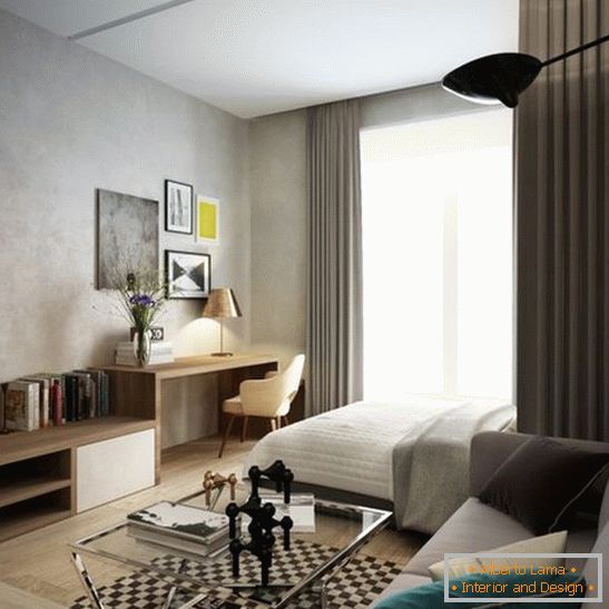 интериорен дизайн на двустаен апартамент, снимка 7
