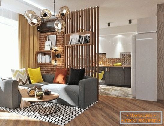 интериорен дизайн на двустаен апартамент, снимка 12
