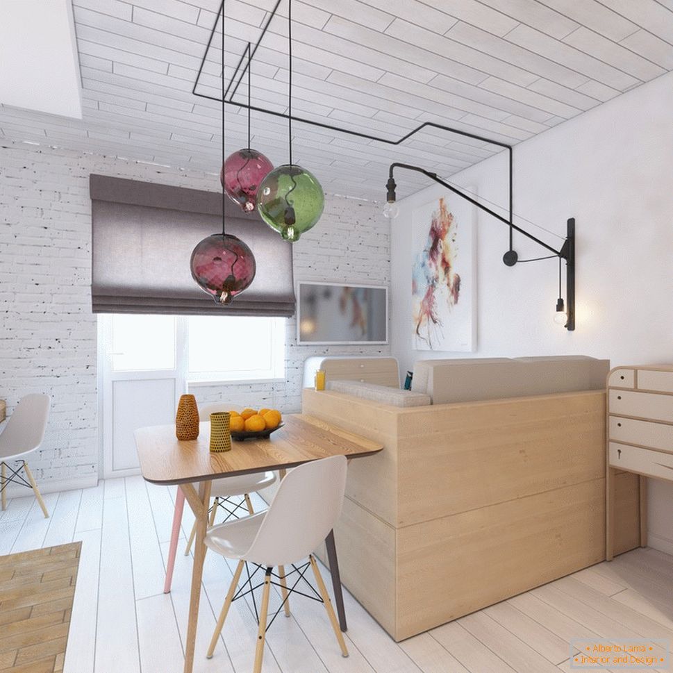 Интериорен дизайн на малък апартамент с ярки акценти - фото 3