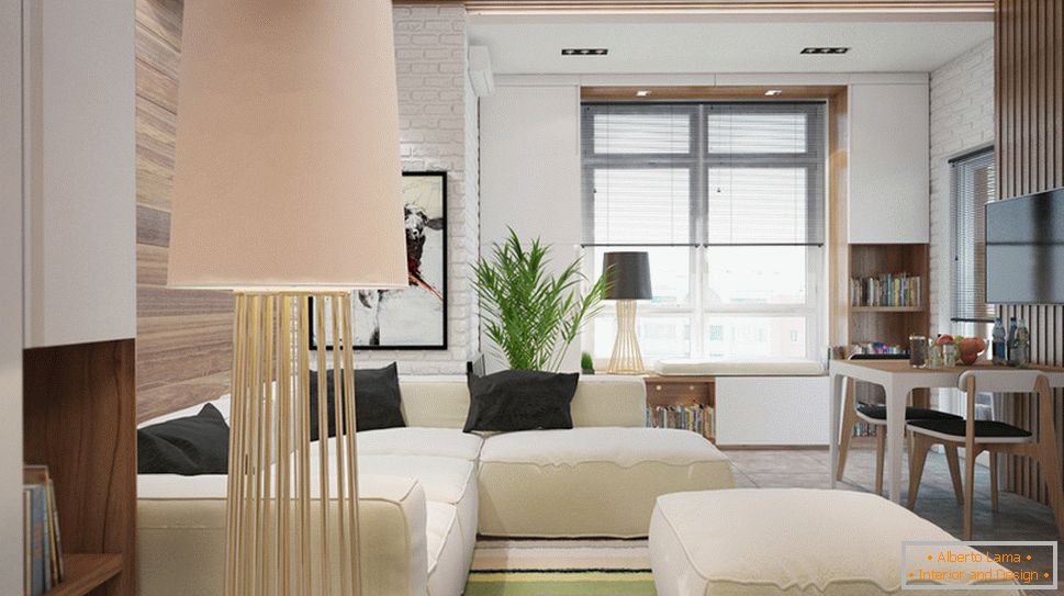 Интериорен дизайн на малък апартамент в светли цветове