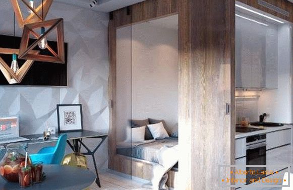 интериорен дизайн на малък едностаен апартамент, снимка 10