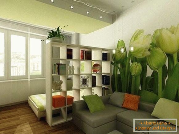 интериорен дизайн на малък едностаен апартамент, снимка 17