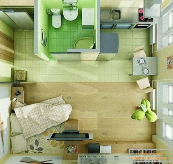 дизайн на едностаен малък апартамент, снимка 28