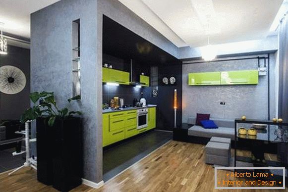 интериорен дизайн на малък едностаен апартамент, снимка 9