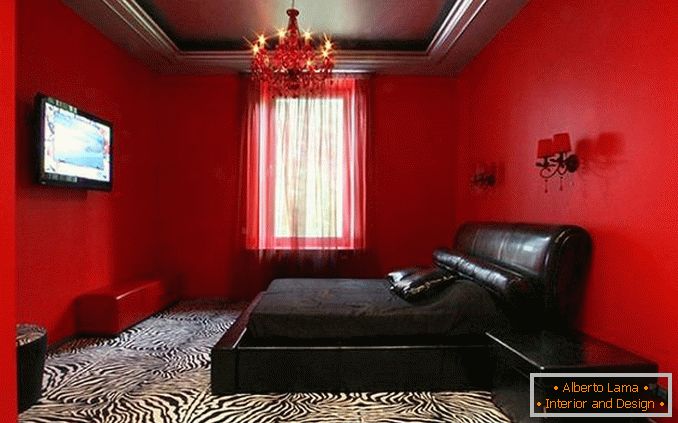 черна и червена спалня, снимка 20
