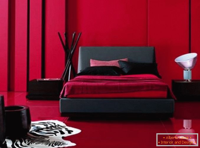 червена и червена спалня, снимка 21