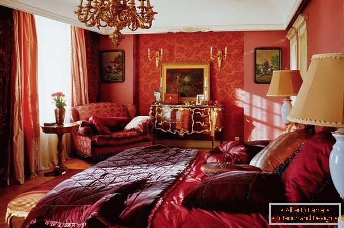 червена спалня снимка дизайн, снимка 4