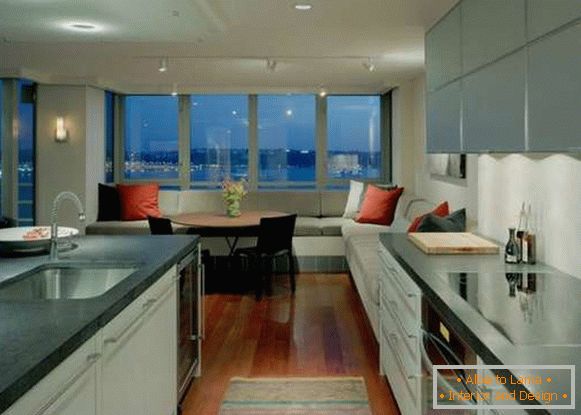 кухненски дизайн на хола в модерен стил, снимка 10