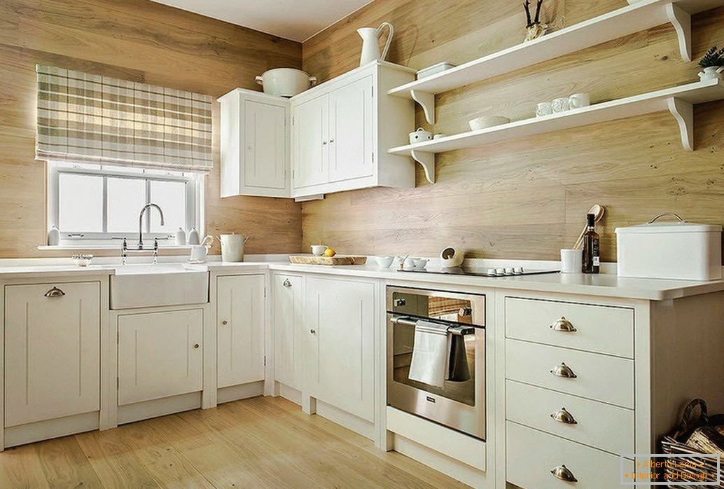 Бяла кухненска мебел