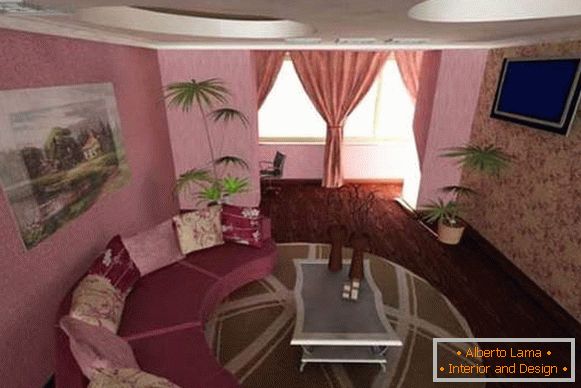 Дизайн на малки стаи в апартамента - зала в една стая Хрушчов