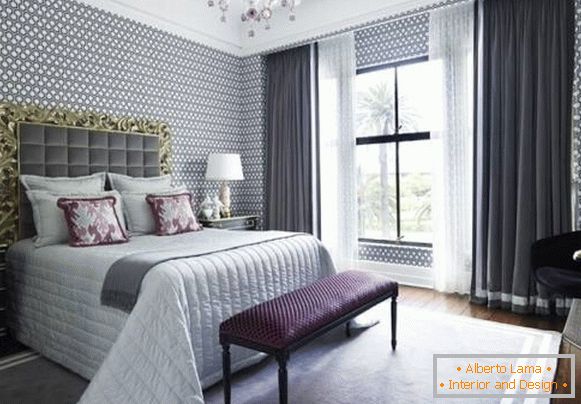 Дизайн тапет за спалня в стила на лукса