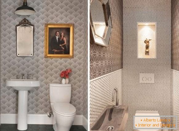Грей дизайн на тоалетна - фото модерни идеи от 2017 година