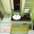 Светло зелен интериор в банята