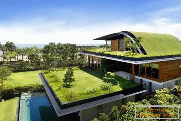 Красиви къщи в стила на високите технологии и еко