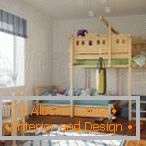 Детска стая с мебели от дърво