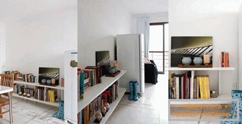 Интериор на малък студио апартамент за жена