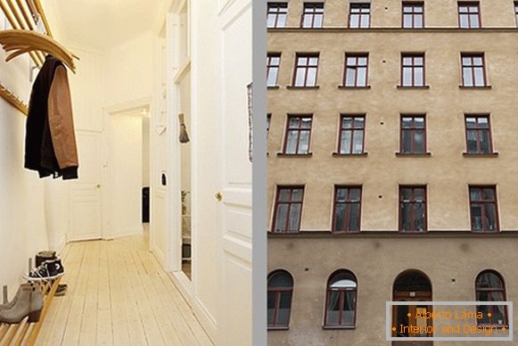 Интериорът на коридора апартамент в Швеция