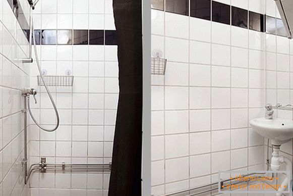 Интериор на комфортен душ апартамент в Швеция