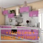 Класически дизайн на лилавата кухня
