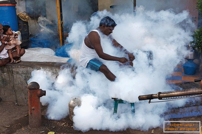 Човек в дима, Индия