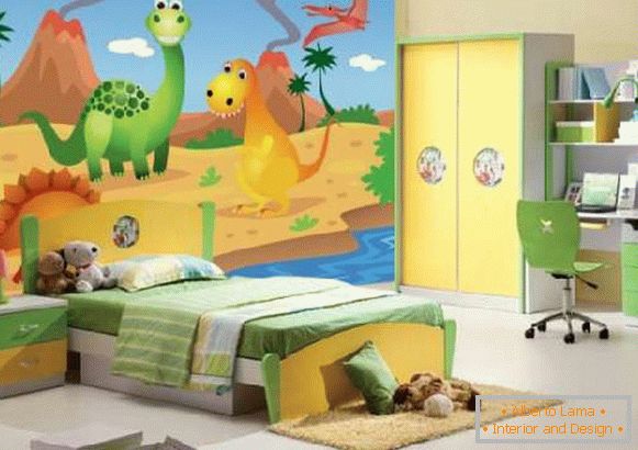 динозавър тапети в детска стая, снимка 44