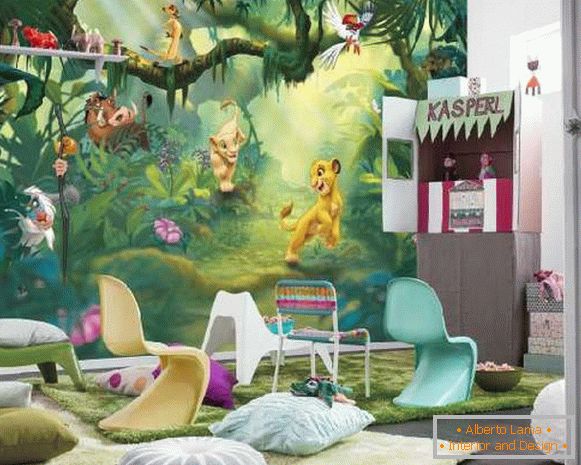 джунгла на стена хартия в детска стая, снимка 48