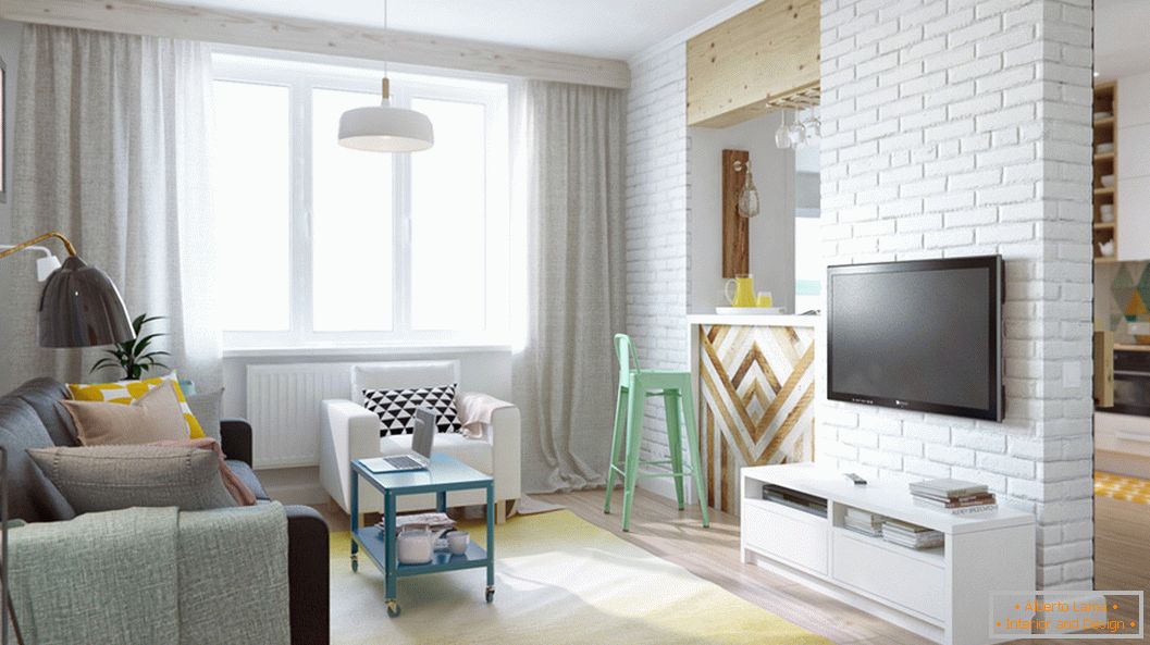 Интериорен дизайн на малък апартамент в Москва