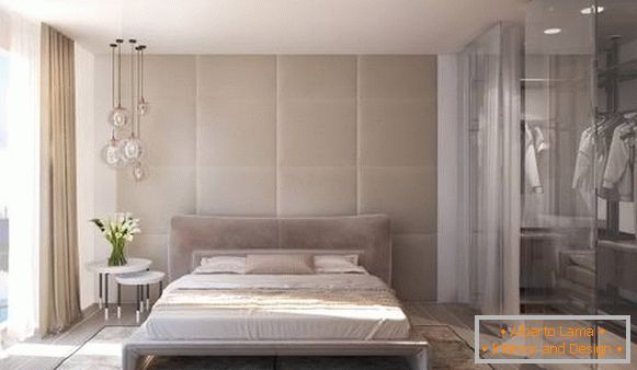 Модерен спалня с гардероб - снимка