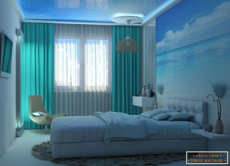 комбинация от синьо-цвят-в-спалнята-интериор-сим