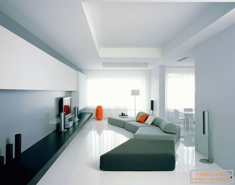 Дневна в високотехнологичен стил - 105 снимки на модерни