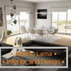 Дневна в високотехнологичен стил - 105 снимки на модерни