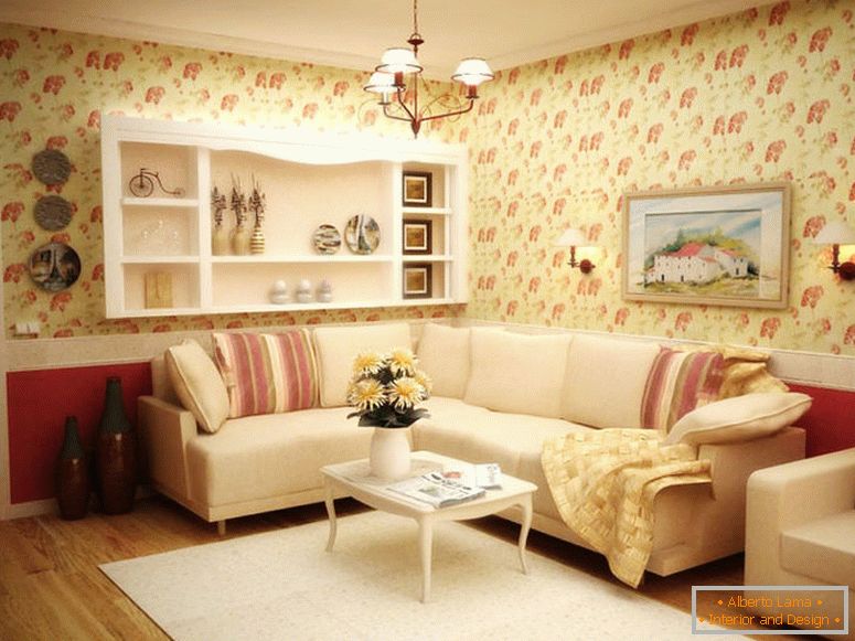 Всекидневна в стил прованс - 80 снимки от необичайни