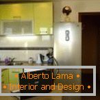 Кухненски мебели с лимонова цветна фасада