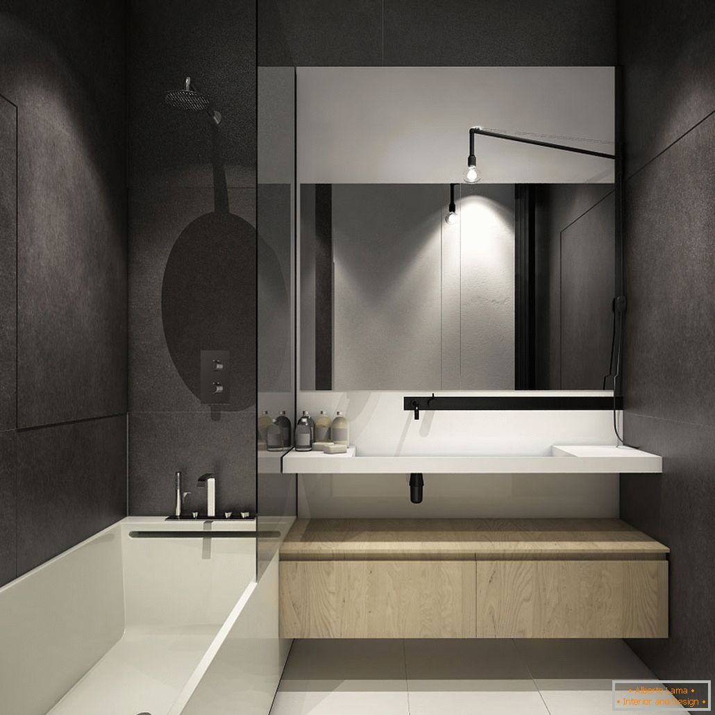 Дизайн на банята за малък апартамент в таванско помещение
