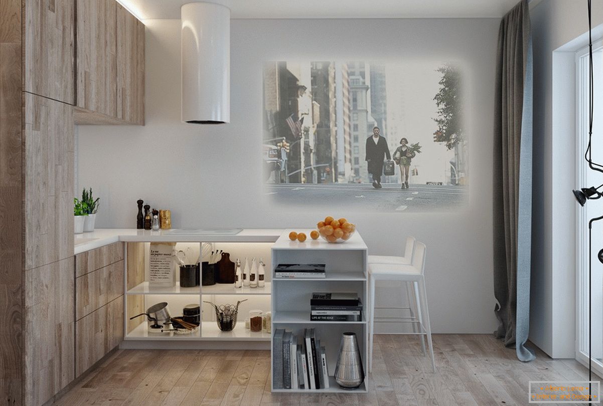 Дизайн за малък апартамент в пастелни цветове - фото 7