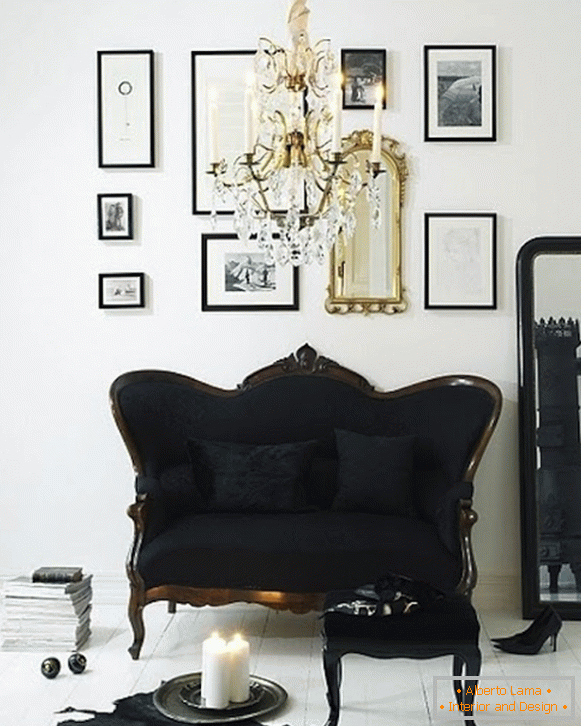 Луксозен черен и златен декор в интериора
