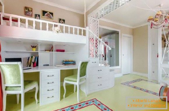 дизайн на интериора на детска стая за две момичета, снимка 11