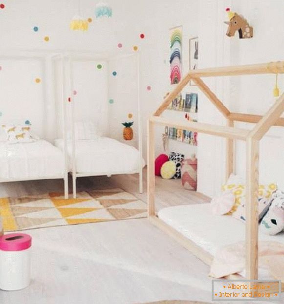 интериорен дизайн на детската стая за две момичета, снимка 5