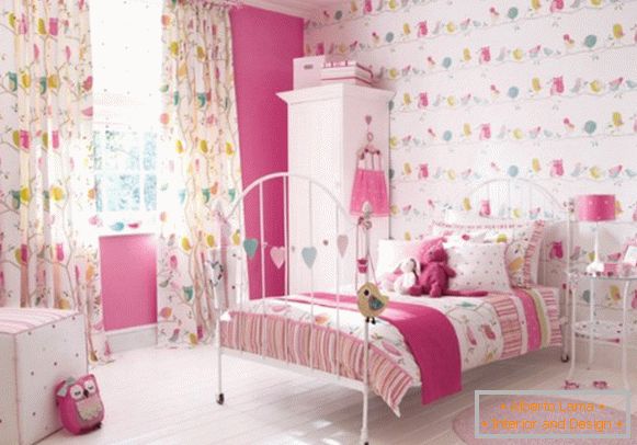 милый розаовы интериор на детска спалня для девочки