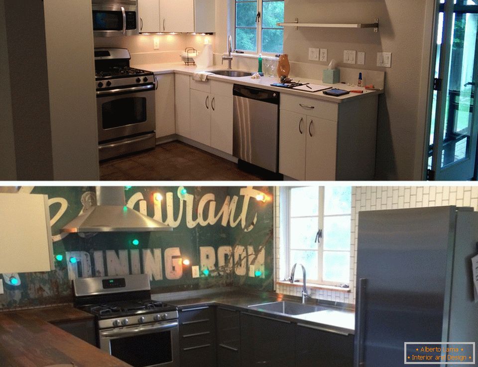 Интериор на малка кухня преди и след ремонта