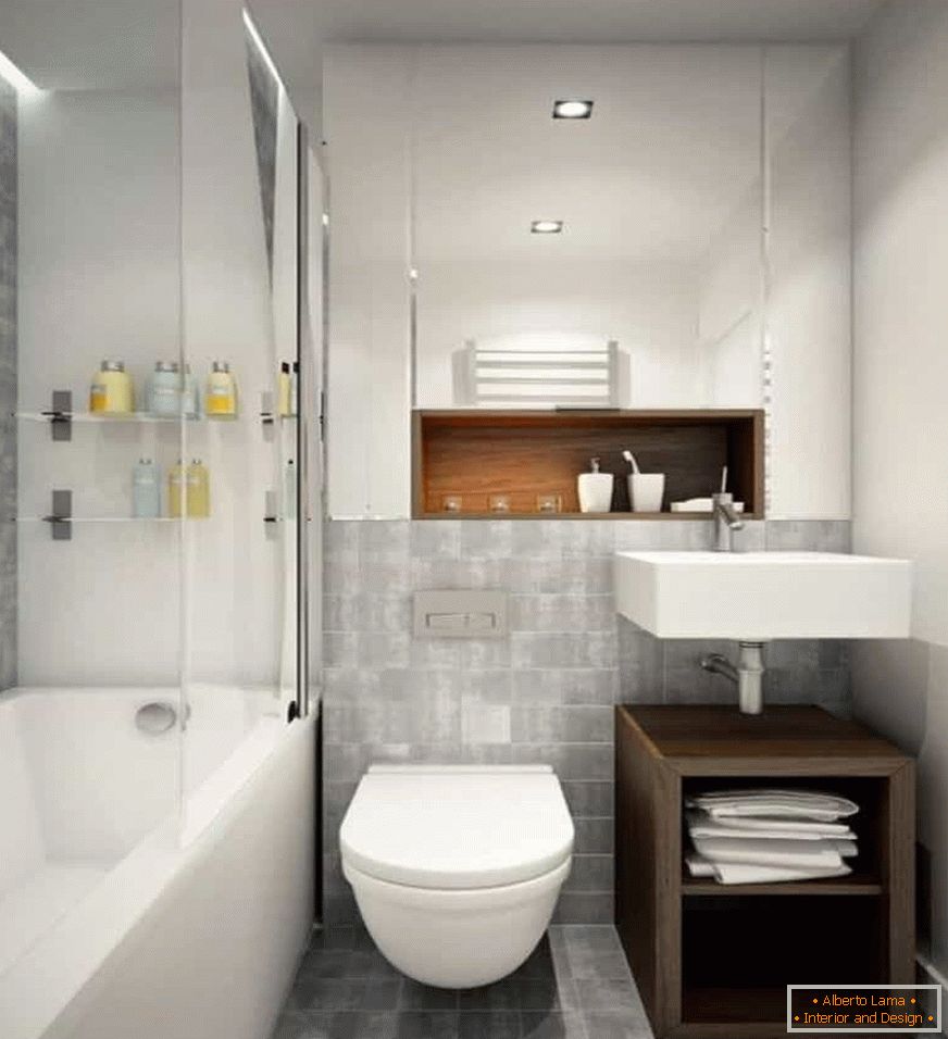 Проектиране на малка баня комнаты совмещенной с туалетом