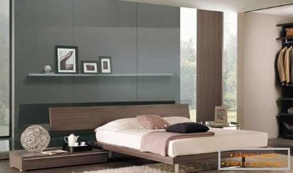 Модерна спалня в хай-тек стил - цветова схема
