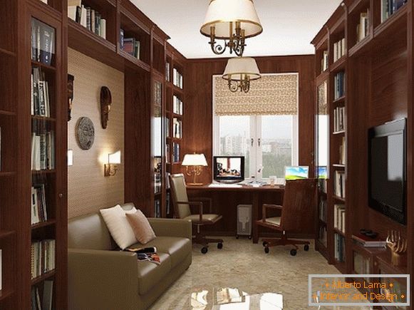Мебели за офис в апартамент в класически стил снимка 5