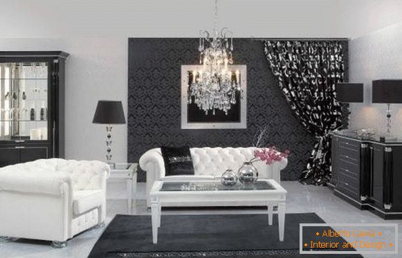 Черно-бяла стая с кристален полилей